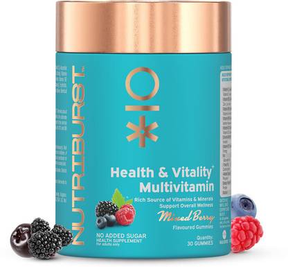 Nutriburst Health & Vitality Gummies with Multivitamins & Biotin
