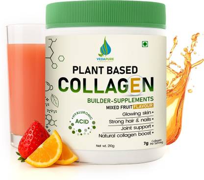 Vedapure Plant Collagen with Hyaluronic Acid,Biotin,Vitamin E&C Repair Skin