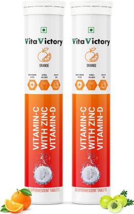 Vita Victory Vitamin C Tablet for Glowing Skin & Immunity, 500mg Effervescent Tablets