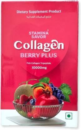 STAMINA SAVOR Collagen Berry Plus 10 Sachets, Keeps your Heart Healthy, (15gmx10)