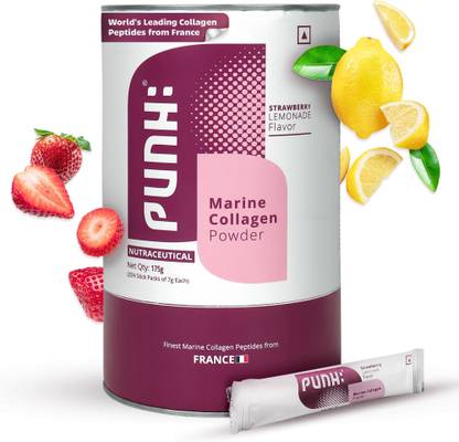 Punh Marine Collagen Powder with Peptan, Vitamin C for Healthy Skin, Hair, Nails