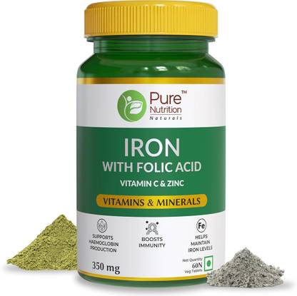 Pure Nutrition Iron tablets to support Haemoglobin formation