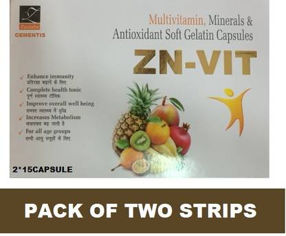 gementis ZENLABS ZN-VIT MULTIVITAMIN SOFTGEL CAPSULES FOR MEN AND WOMEN (2*15CAPS)