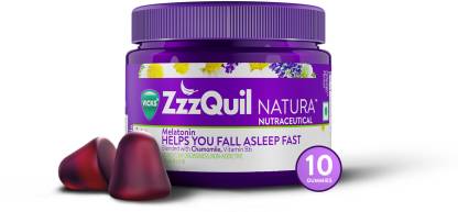 Vicks ZzzQuil Natura, Non-Addictive Sleep Gummy, Melatonin helps you fall Asleep Fast