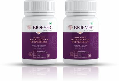 Bioever Advance Hair Growth Supplement, Biotin ,Green tea Extract & Grape Seed Extract