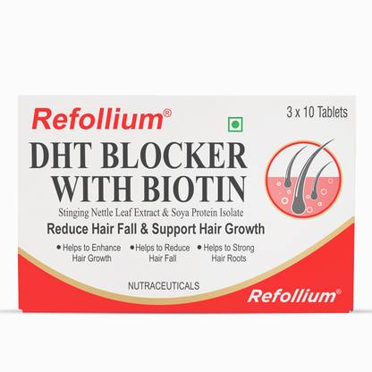 Refollium DHT Blocker with Biotin for Helps Reduce Hair Fall
