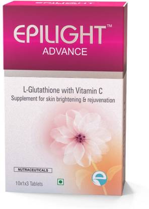 EPILIGHT Advance L- Glutathione with Vitamin C Tablets (10 Tablets) | 1 strip