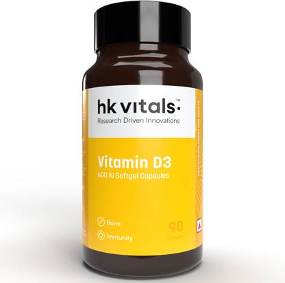 HEALTHKART HK Vitals Vitamin D3 (600 IU), for Bone Health, Muscle Strength & Immunity