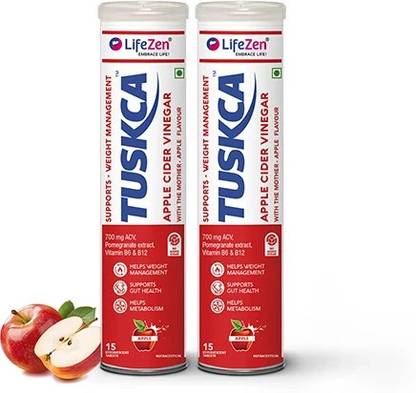 Lifezen Tuskca Apple Cider Vinegar Supports Weight Management - 30 Tablet Each