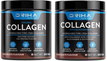 Driha Nutrition Chocolate Flavour Glucosamine&Natural Collagen powder for Men Women(400 g)