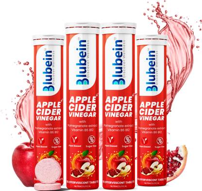 Blubein Apple Cider Vinegar ++ | 15 Effervescent Tablets x Pack of 4