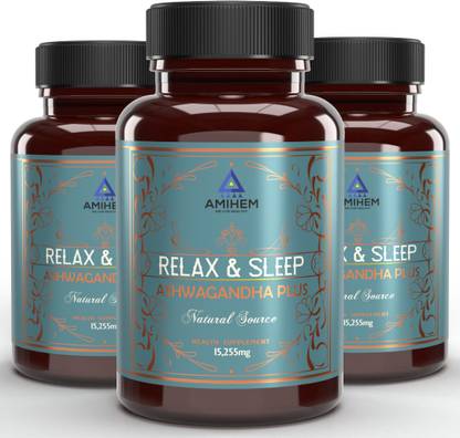 AMIHEM Ashwagandha Root Extract with Vitamin E and B6