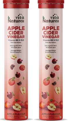 NaturalVita Apple Cider Vinegar Effervescent Tablet for Weight Loss with Mother Vita B6 B12