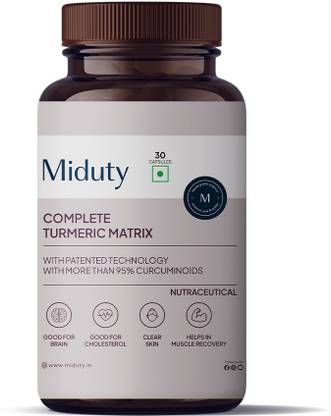 Miduty Complete Turmeric Matrix - Turmeric - Cough Cold - Cholesterol -10x bioavailable
