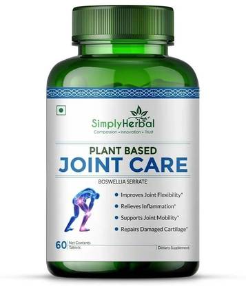 Simply Herbal Plant Based Joint Care Supplements With Boswellia For Joint Pain & Flexiblity