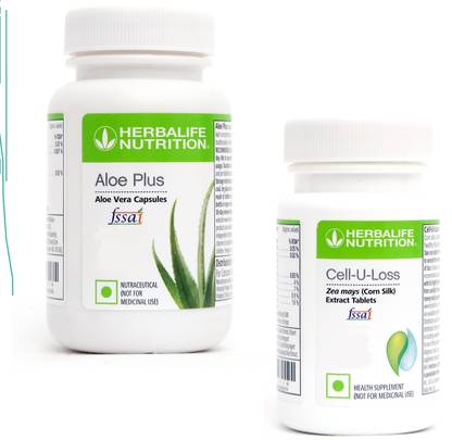 Herbalife Nutrition ALEO PLUS TABLET + CELL-U-LOSS [ 2PCS PACK OF 1 ]