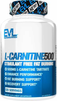 EVLUTION NUTRITION 500 mg of Pure L-Carnitine in Each Serving