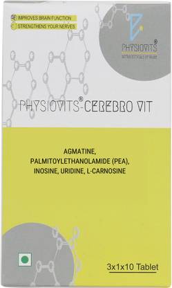 Physiovits Cerebro Vit | Nourish Nerves & Optimize Brain Performance | 30 Tab