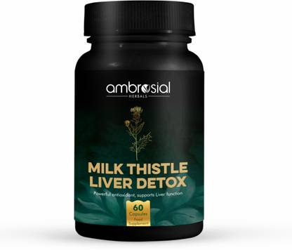Ambrosial Milk Thistle Liver Detox Supplement | Milk Thistle Capsules for Liver
