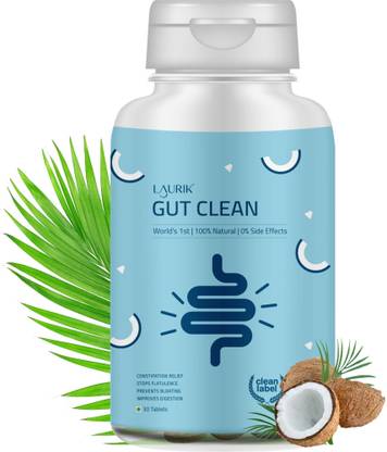 LAURIK Gut Clean Tablets | Relieves Constipation , Gut Detox and Stomach Cleanse