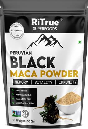 RiTrue Organic Black Maca Root Powder 100g for Men ( Maca Enegy Coffee )