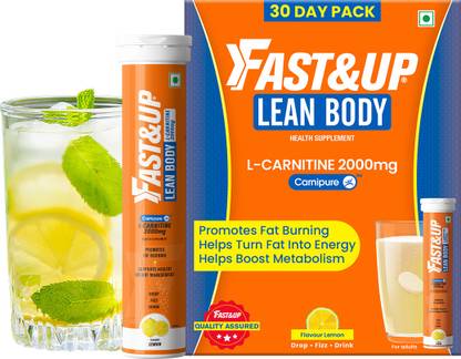FAST&UP L-Carnitine Tartrate 2000mg Carnipure TM, Sourced from Lonza Switzerland - Lemon