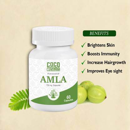 Coco Muscles Amla Capsules: Enhance Memory and Protect Brain Cells