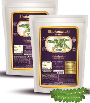 biotic Bhuiamlaki Powder (Bhumi Amla Powder) Phyllanthus Niruri (100g x 4) - 400 g
