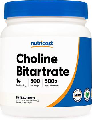 Nutricost Pure Choline Bitartrate Powder,