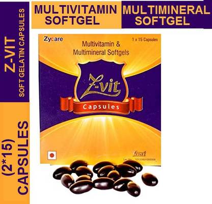 zycare MULTIVITAMINS AND MULTIMINERALS CAPSULE WITH ANTI OXIDANTS (2*15CAP)
