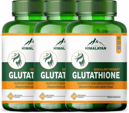 Divya Himalayan Glutathione Skin Glow Capsules with Vitamin C, Vitamin E & Grapeseed Extract