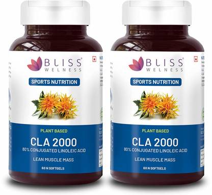 Bliss Welness CLA 2000 (Conjugated Linoleic Acid) Lean Muscle Build Sport Supplement