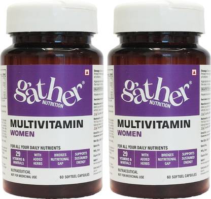 Gather Nutrition Multivitamin for Women | Boost Immunity, Support Bones, Muscles & Anti-Aging