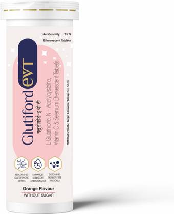 Leeford Glutiford Glutathione & Vitamin C Effervescent Tablets for Clear & Youthful Skin