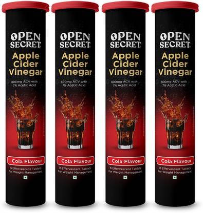OPEN SECRET Cola Apple Cider Vinegar Tablets for Weight Loss with the Mother