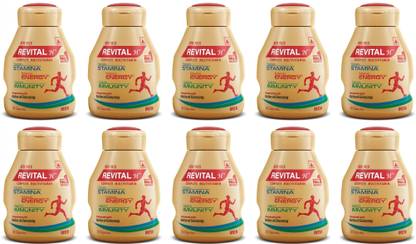 Revital Multivitamin For Men With Natural Ginseng, Zinc,30 Capsule x Pack of 10