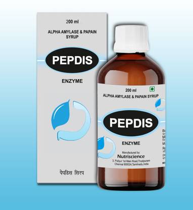 PEPDIS ALPHA AMYLASE & PAPAIN ENZYME SYRUP - BLUEBERRY FLAVOUR - 200ML