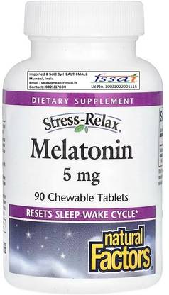 Natural Factors Melatonin, 5 mg, 90 Chewable Tablets