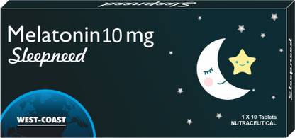 West Coast Sleepneed Pharma Grade Melatonin 10mg Sleeping Pills |10 Tablets