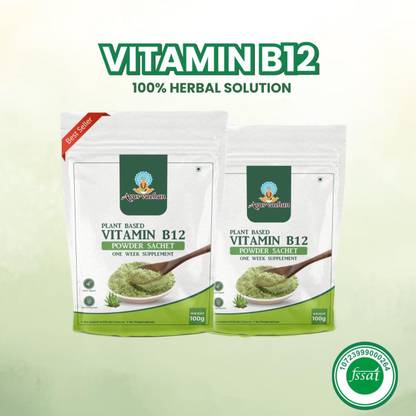 Ayurvachan Plant Based VITANIN B12 Powder Sachet - One Week Supplement