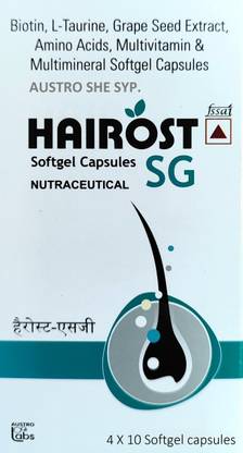 AUSTRO SHE SYP. Hairost Biotin Softgel For Reduce Hairfall Strong Hair Growth Hair Density