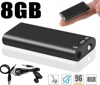 Bzrqx Hidden HD Voice Audio Recorder Activated Digital Audio Recording Device Player 8 GB Voice Recorder