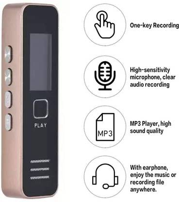 favone Digital Voice Recorder 4K Audio Recording,MP3 players mini spy device 256 MB NA Voice Recorder