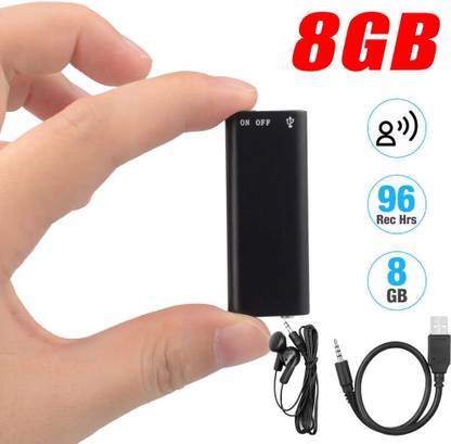 Bzrqx Hidden Voice Recorder Activated Digital Audio Recording Device Player 8 GB Voice Recorder