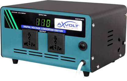 AXVOLT Elite 600 Watt Digital 220v to 110v stepdown transformer converter for US product used in India