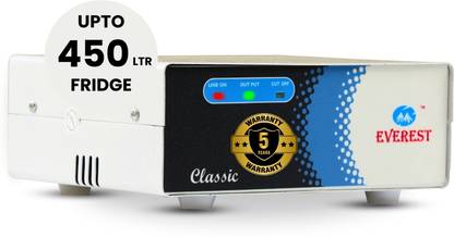 EVEREST ECC 100 - REF Wide Range For Double Door Refrigerator & Deep Freezer Upto 450 Litres Voltage Stabilizer Working Range : 130V - 290V