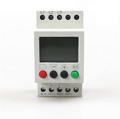 amiciSmart Automatic Three Phase 380V Over/Under Voltage (Adjustable Setting) Protection Relay with Auto Re-connect, LED Display, Standard Din-Rail Mounted 380V Over Protection