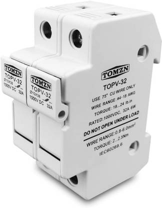 amiciSmart PV Fuse for Solar System Protection DC 1000V (2Pole 10A) Voltage Protector