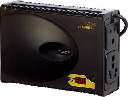 V-Guard Crystal Plus Smart TV Voltage Stabilizer with Digital Display for 120 cm (47) TV+Set topbox+Home Theatre System (Working Range: 90-290V; 3 A)