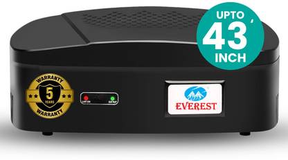 EVEREST ENT 60 New Model ABS Body Attractive Design Voltage Stabilizer Used Upto 32 Inches LED TV + Home Theater + Set Top Box Used Upto 43" Inches LED TV (Working Range : 90 V to 290 V)